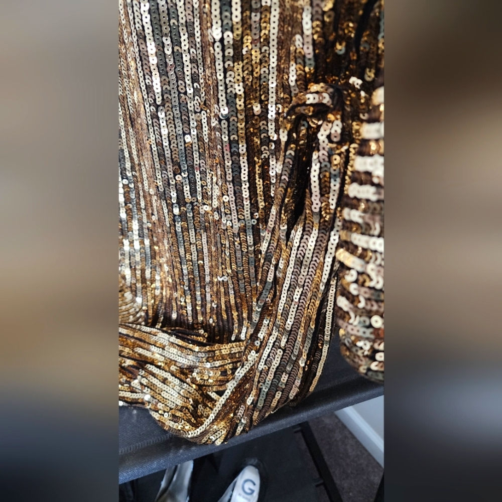 FashionNova gold sequin dress - Picture 3 of 14